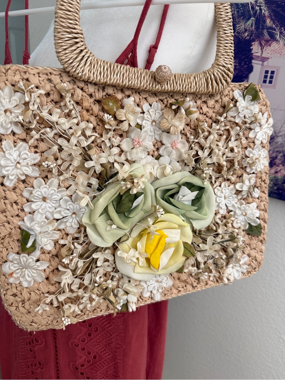 Vacation flower purse made in Japan